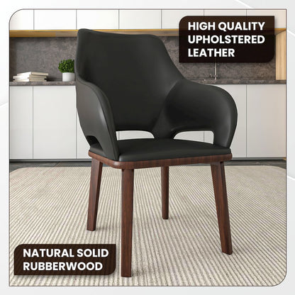 Vivara Collection Modern Dining Chair in Dark Grey