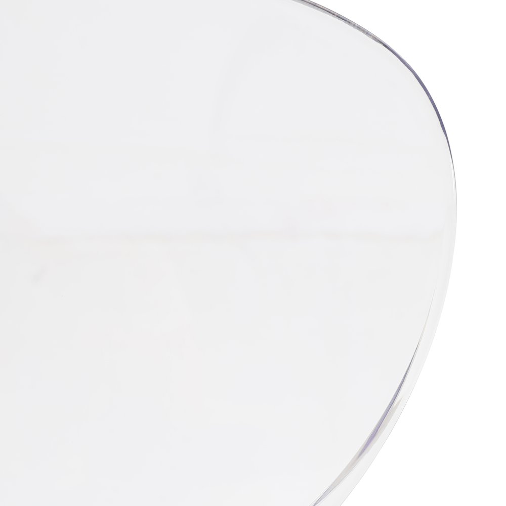 Modern Oyster Transparent Side Chair in White Base