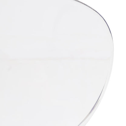 Modern Oyster Transparent Side Chair in White Base