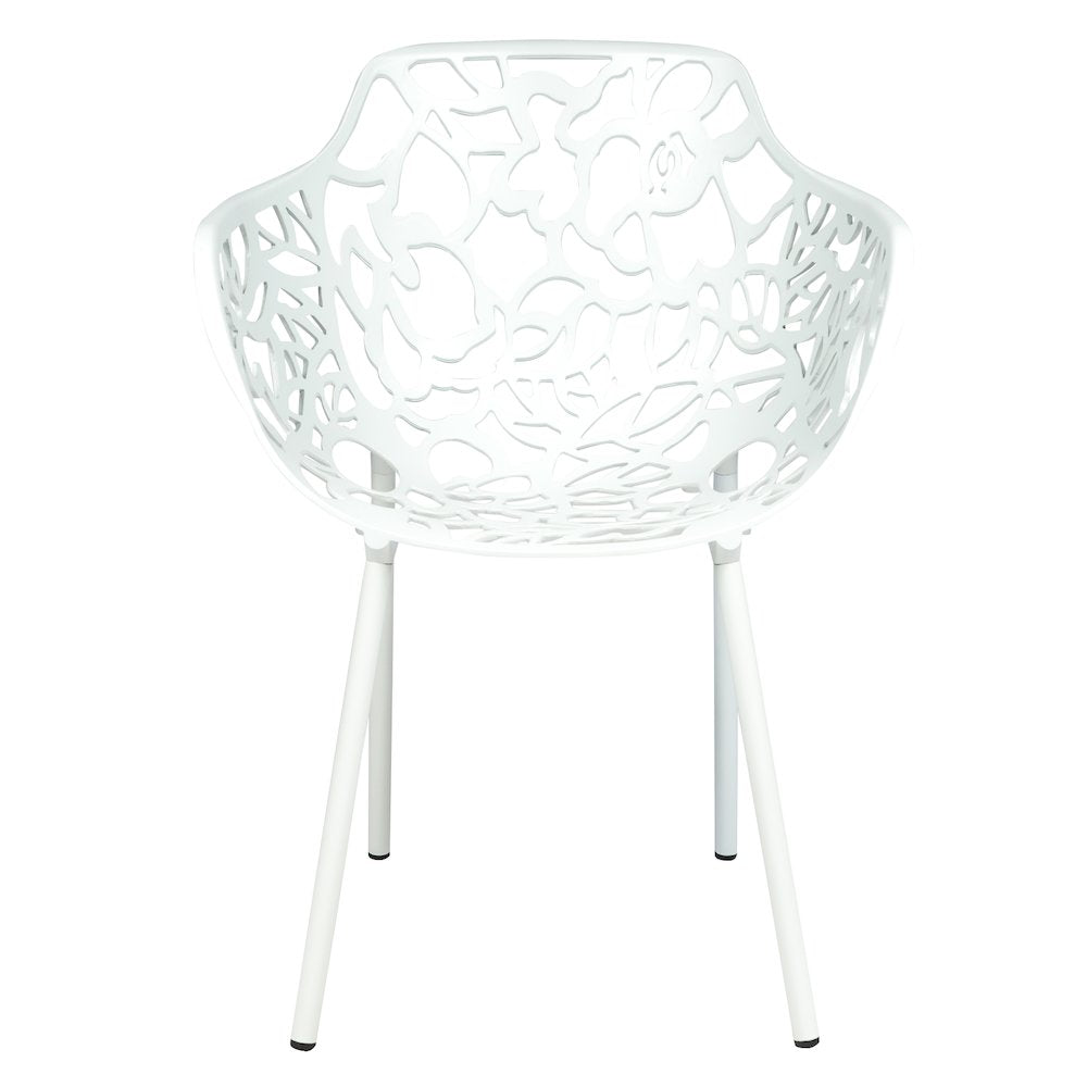 Modern Devon Aluminum Armchair, Set of 2