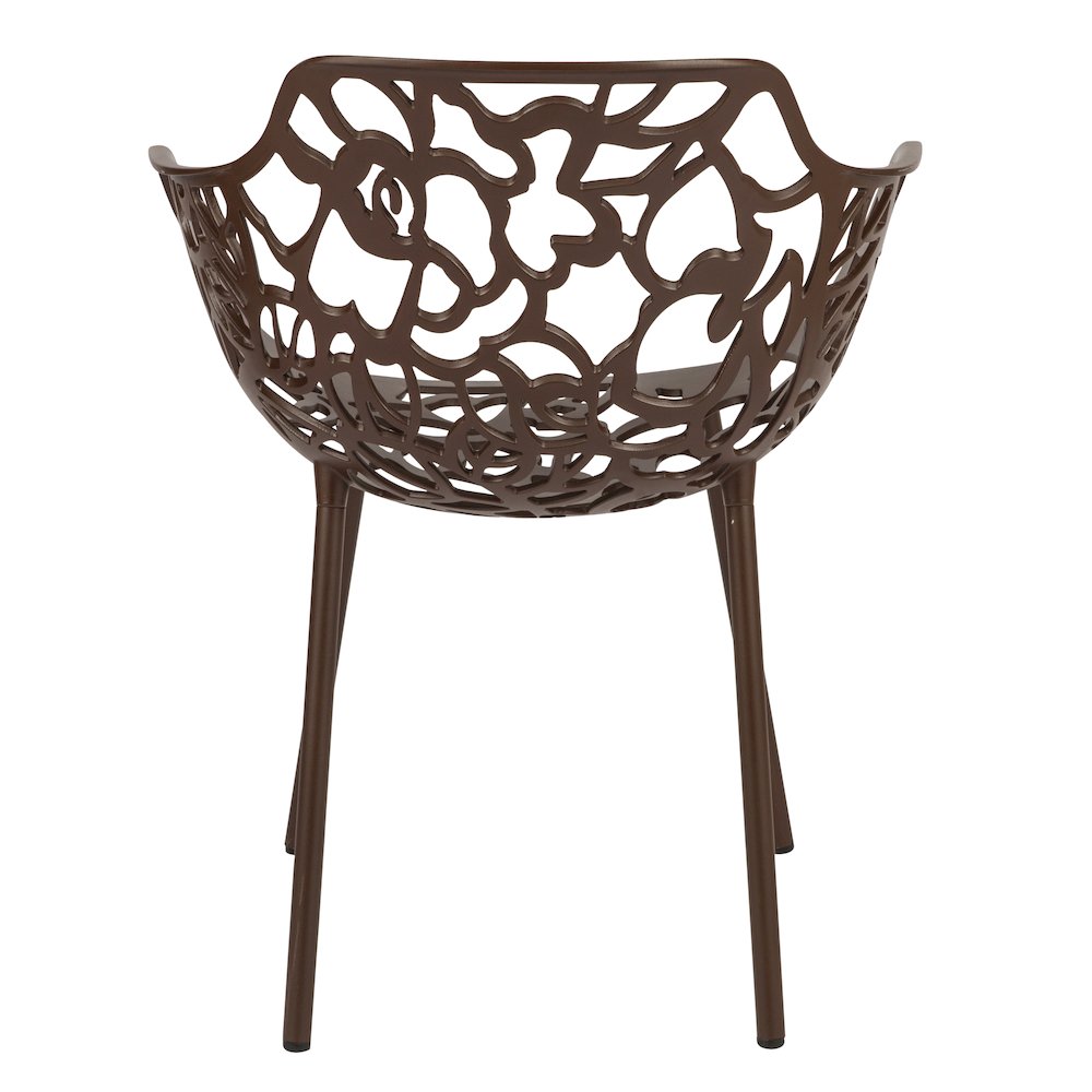 Modern Devon Aluminum Armchair, Set of 2