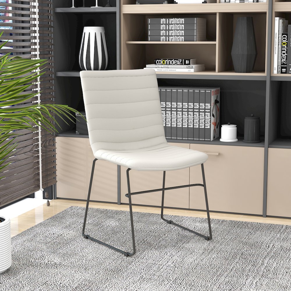 Zylar Series Office Guest Chair in Tan Leather