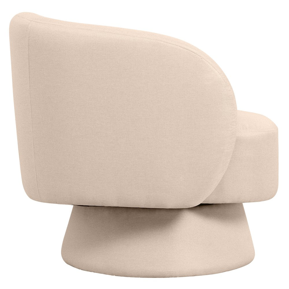 Raze Collection Modern Accent Chair in Oatmean Linen