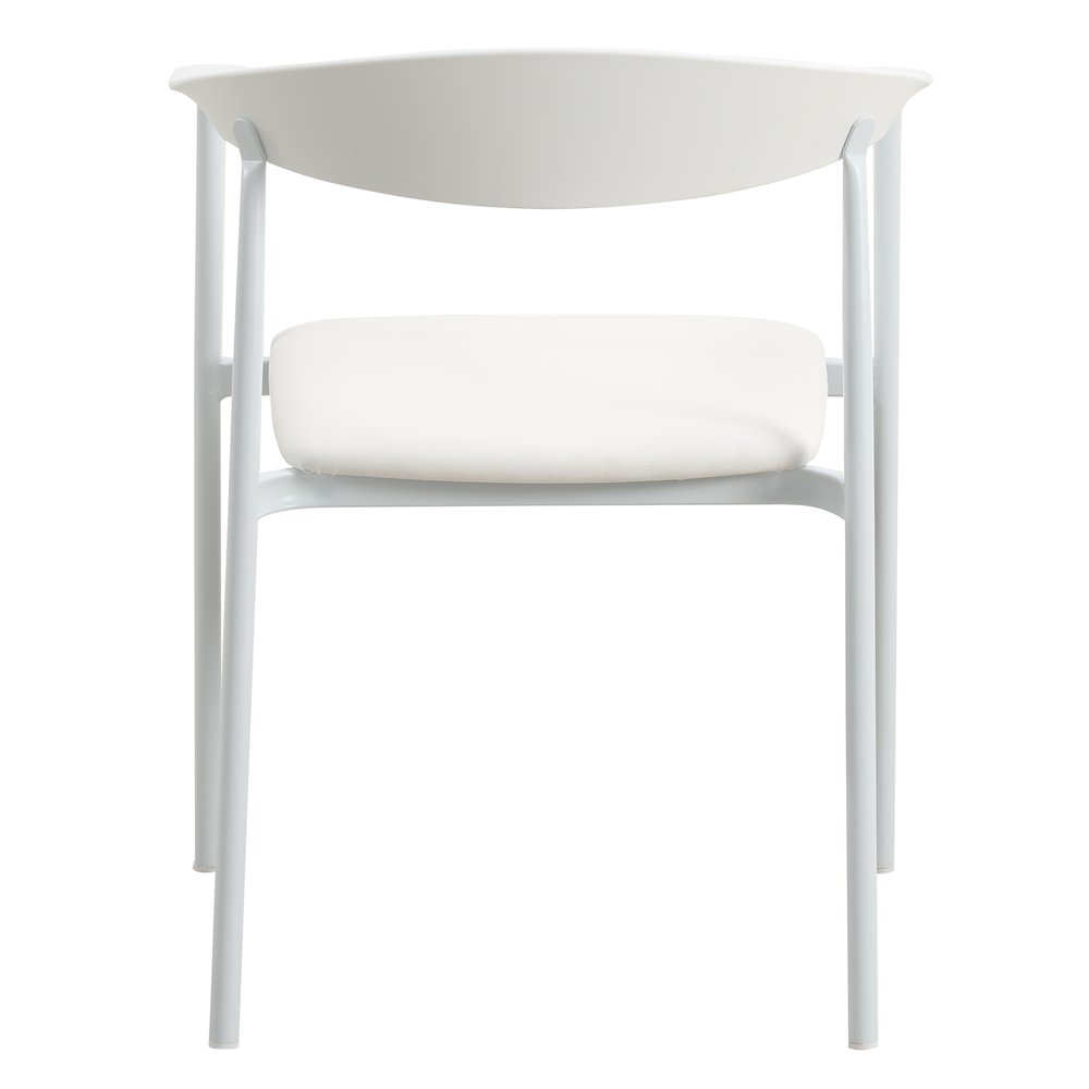 Kora Collection Modern Dining Chair in White - Set of 2
