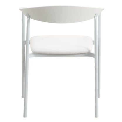Kora Collection Modern Dining Chair in White - Set of 2