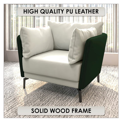 Luxify Collection Single Seater Sofa in Green