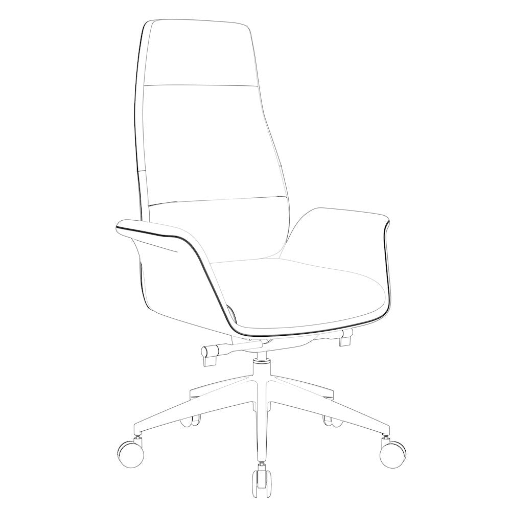 Summit Series Tall Office Chair In Grey Leather
