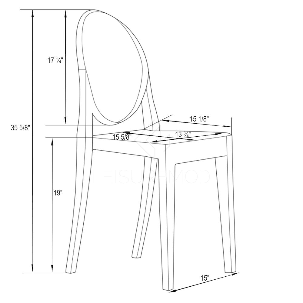 Marion Transparent Acrylic Modern Chair