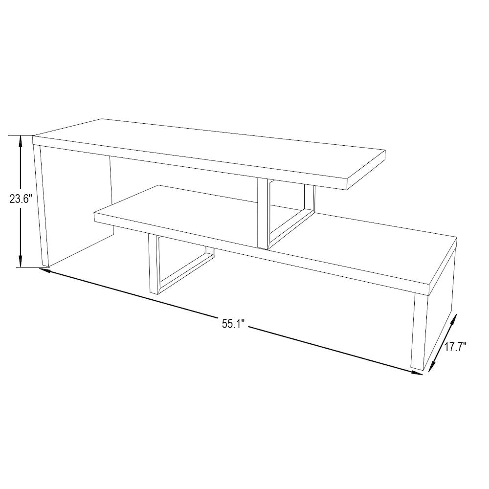 Orford Mid-Century Modern TV Stand in Ebony