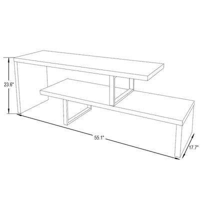 Orford Mid-Century Modern TV Stand in Ebony