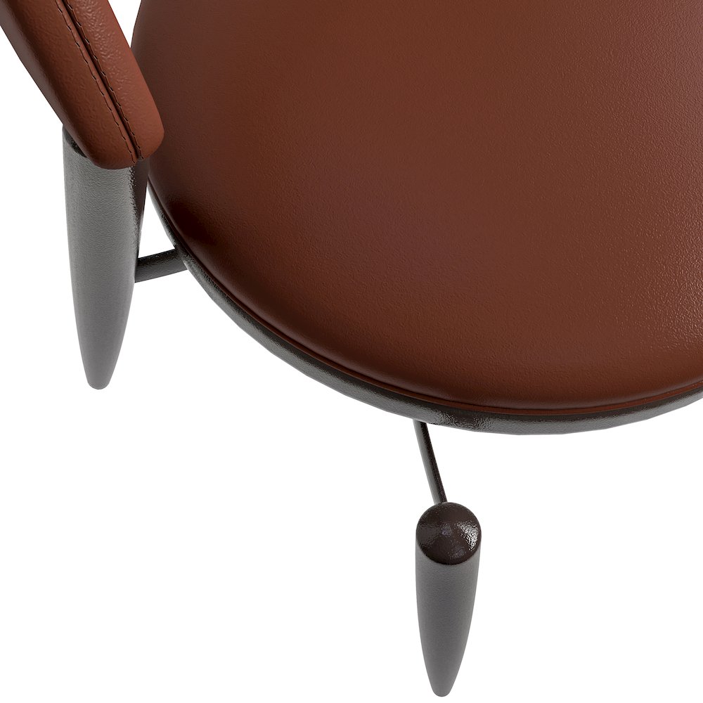 Venice Collection Modern Dining Chair In Black set of 2 in Dark Brown