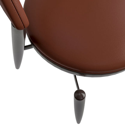 Venice Collection Modern Dining Chair In Black set of 2 in Dark Brown