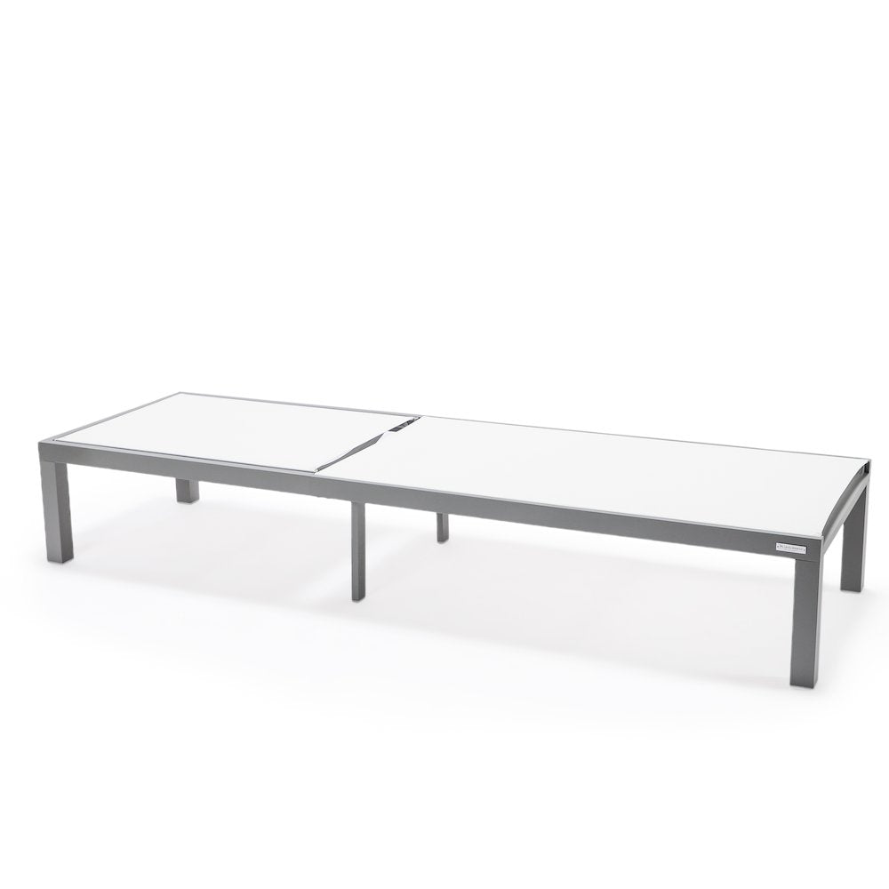 Marlin Patio Chaise Lounge Chair With Grey Aluminum Frame