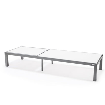 Marlin Patio Chaise Lounge Chair With Grey Aluminum Frame
