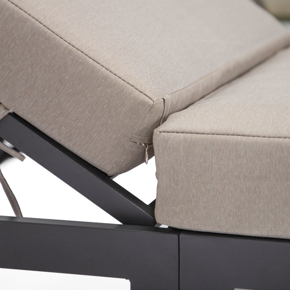 Chelsea Modern Outdoor Chaise Lounge Chair With Cushions Set of 2