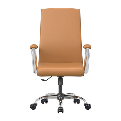 Evander Series Office Chair in Acorn Brown Leather