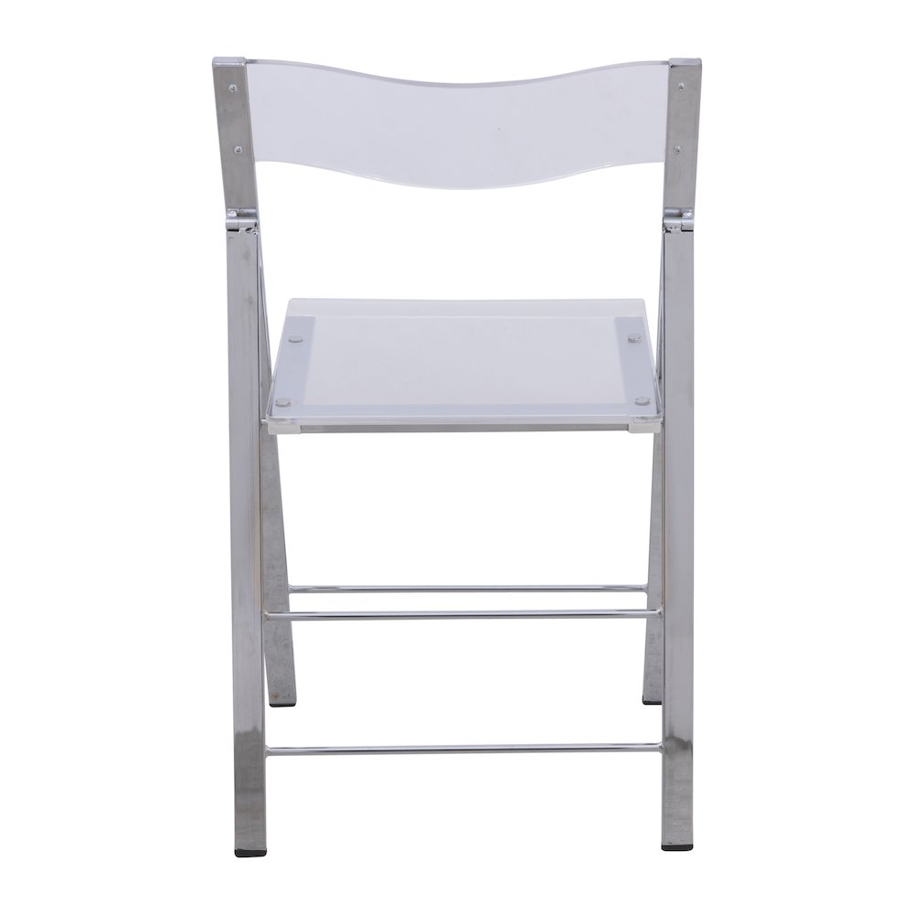 Menno Modern Acrylic Folding Chair, Set of 2