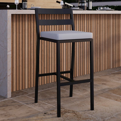 Chelsea Collection Modern Aluminum Outdoor Bar Chair
