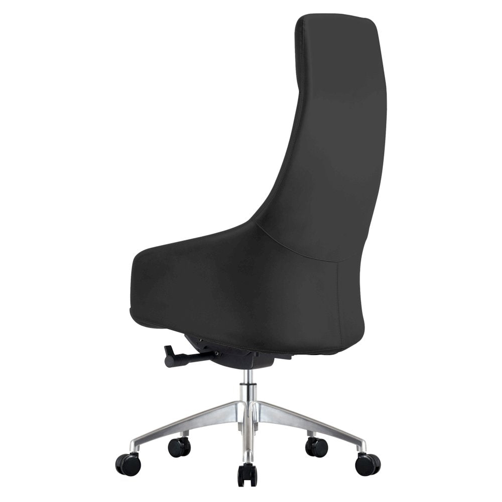 Celeste Series Tall Office Chair in Black Leather