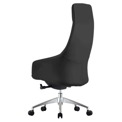 Celeste Series Tall Office Chair in Black Leather