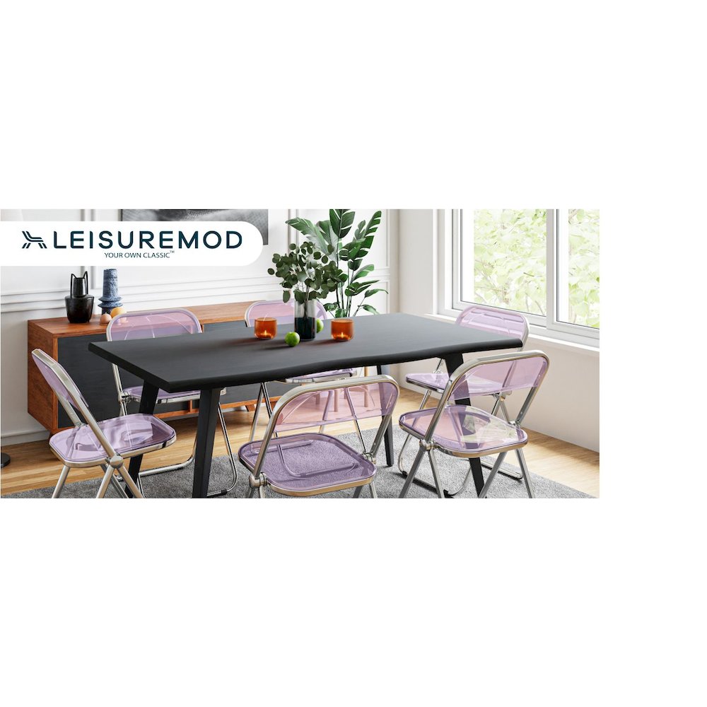 Lawrence Acrylic Folding Chair With Metal Frame