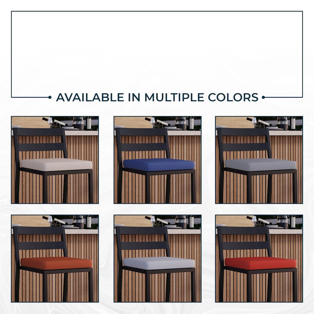 Chelsea Collection Modern Aluminum Outdoor Bar Chair Set of 4