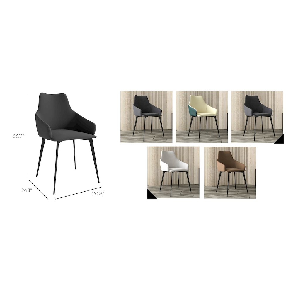 Sonnet Series Modern Dining Chair in Grey