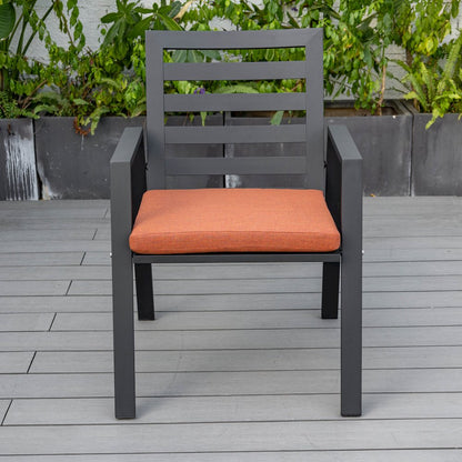 Chelsea 7-Piece Patio Dining Set 78-118" Wide Dining Armchair in Orange