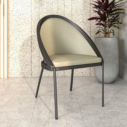 Urbane Collection Modern Dining Chair With Olive Green - Set of 2
