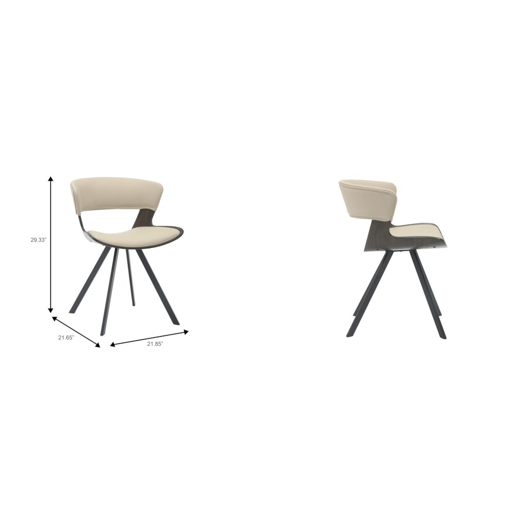 Wooden Dining Chair in Light Taupe