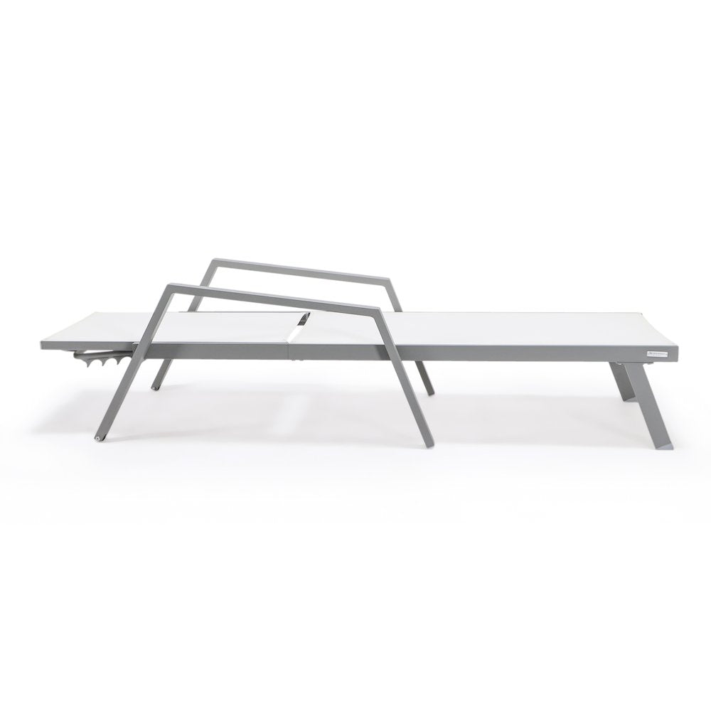 Marlin Patio Chaise Lounge Chair in White