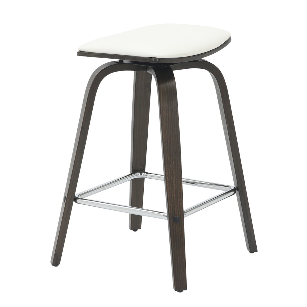 Wooden Counter Stool in White
