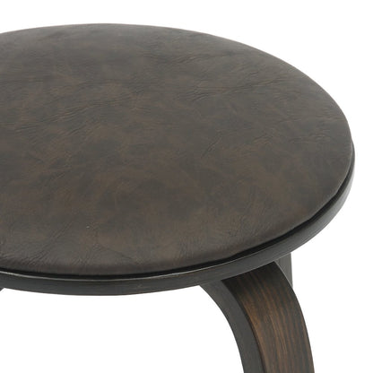 Wooden Counter Stool Pelya Collection Modern Style Walnut Glazed color in Brown