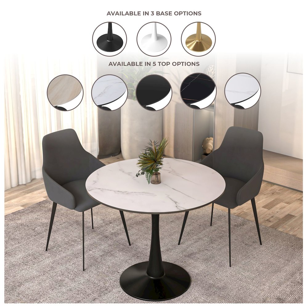 Bristol Mid-Century Modern Round Dining Table