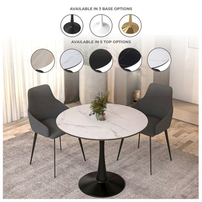 Bristol Mid-Century Modern Round Dining Table