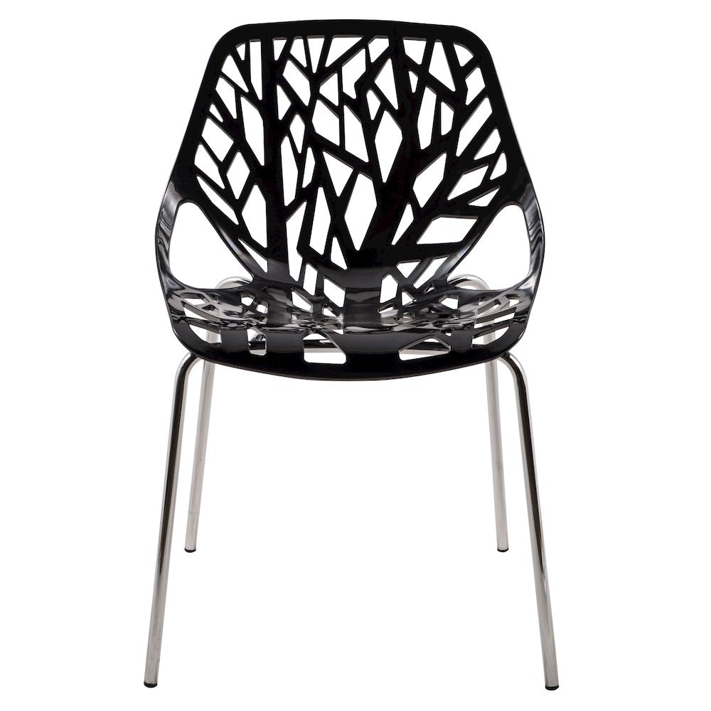 Modern Asbury Dining Chair w/ Chromed Legs