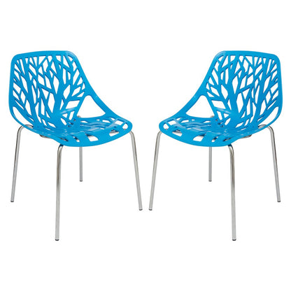 Modern Asbury Dining Chair w/ Chromed Legs