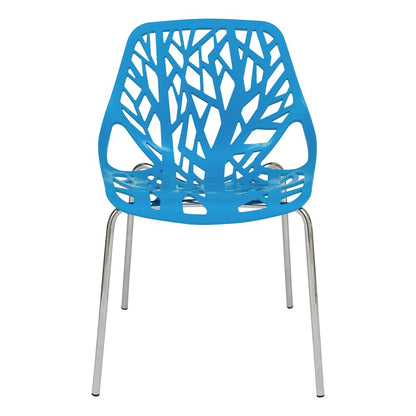 Modern Asbury Dining Chair w/ Chromed Legs