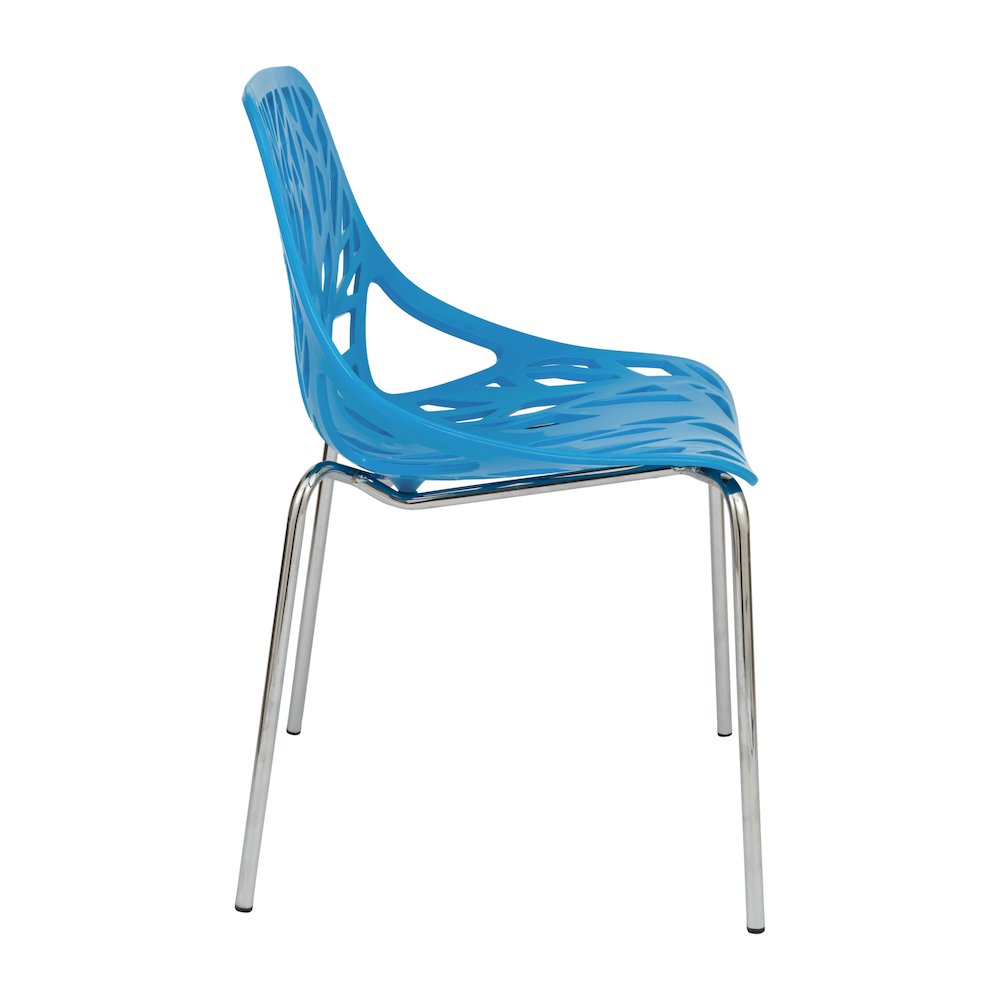 Modern Asbury Dining Chair w/ Chromed Legs