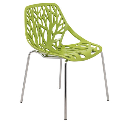Modern Asbury Dining Chair w/ Chromed Legs