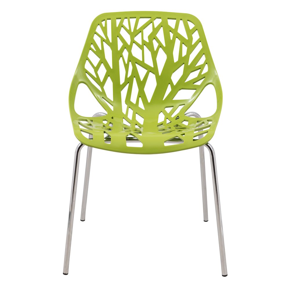 Modern Asbury Dining Chair w/ Chromed Legs