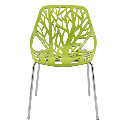 Modern Asbury Dining Chair w/ Chromed Legs