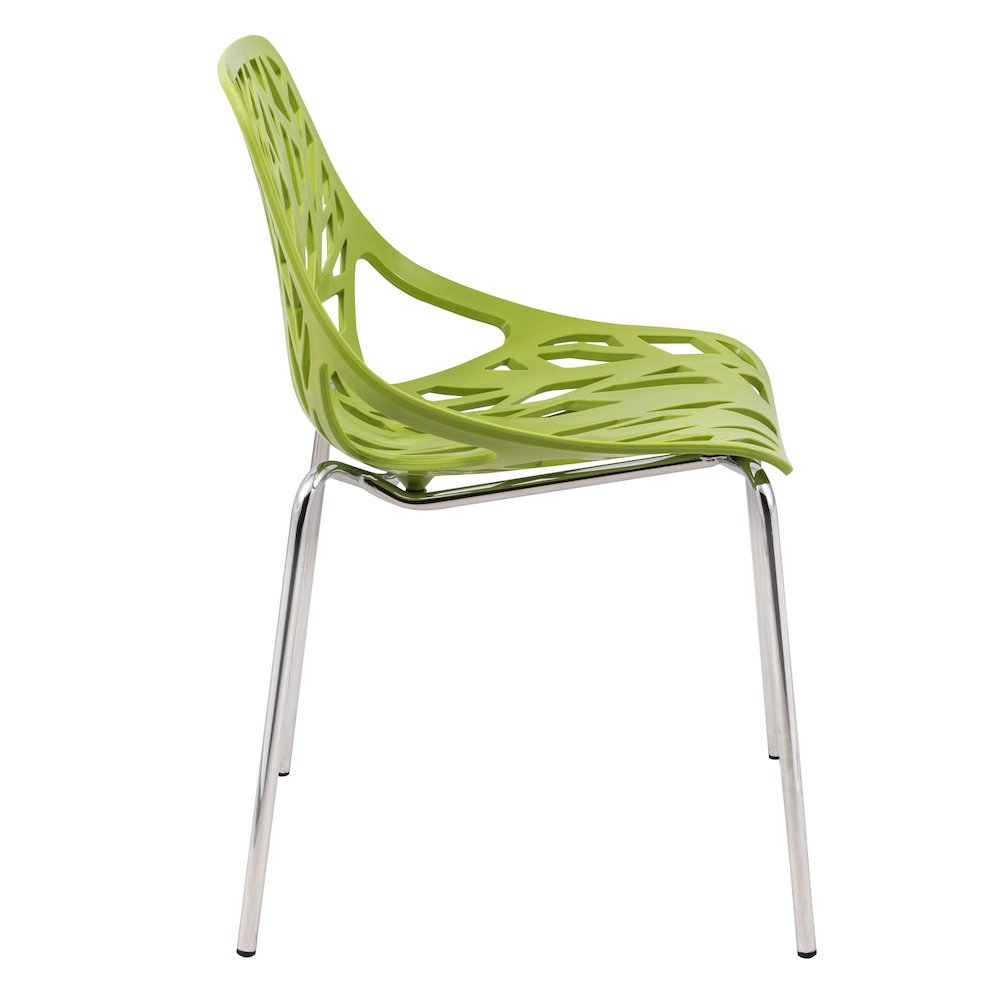 Modern Asbury Dining Chair w/ Chromed Legs