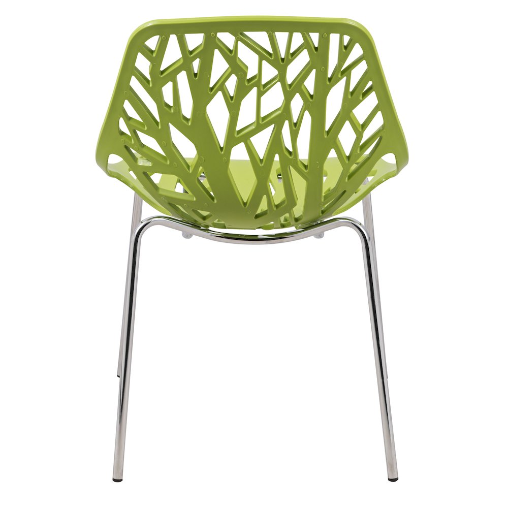 Modern Asbury Dining Chair w/ Chromed Legs