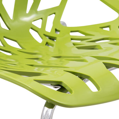 Modern Asbury Dining Chair w/ Chromed Legs