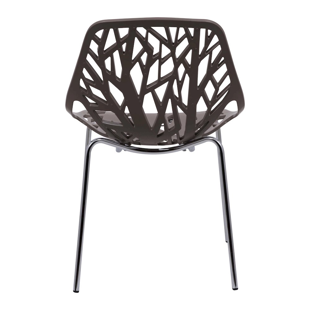 Modern Asbury Dining Chair w/ Chromed Legs