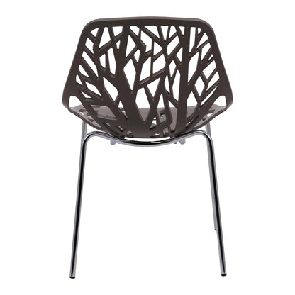 Modern Asbury Dining Chair w/ Chromed Legs