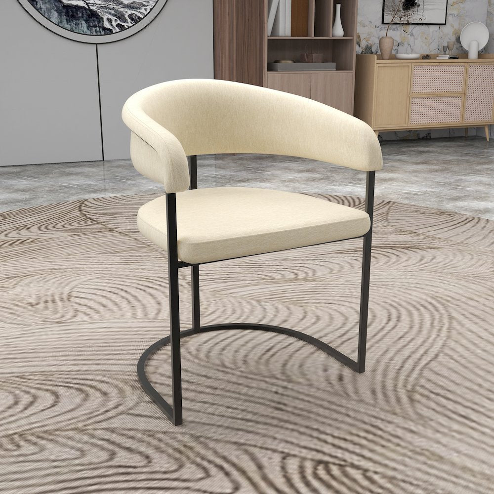 Aero Collection Modern Dining Chair in Oatmeal
