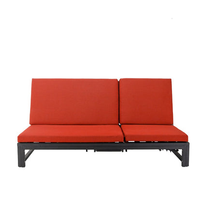 Chelsea Convertible Lounge Reclining Double Chaise With Cushions