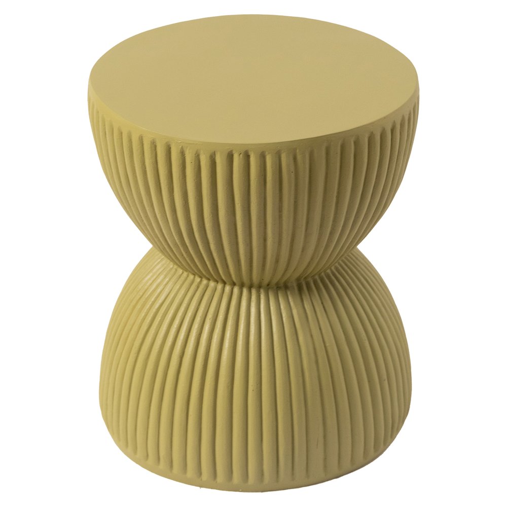 Modern Side End Table Spire Series In Olive Yellow